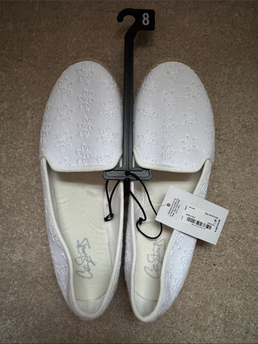 White Women's Slip-On Flats